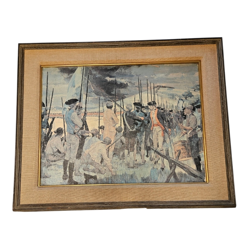 Artist Ken Riley Whites Of Their Eyes a Scene From The Revoluionary War.